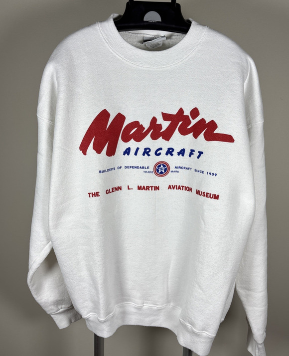Vintage Glenn L Martin Aviation Museum Sweatshirt Baltimore Maryland MD Sz L